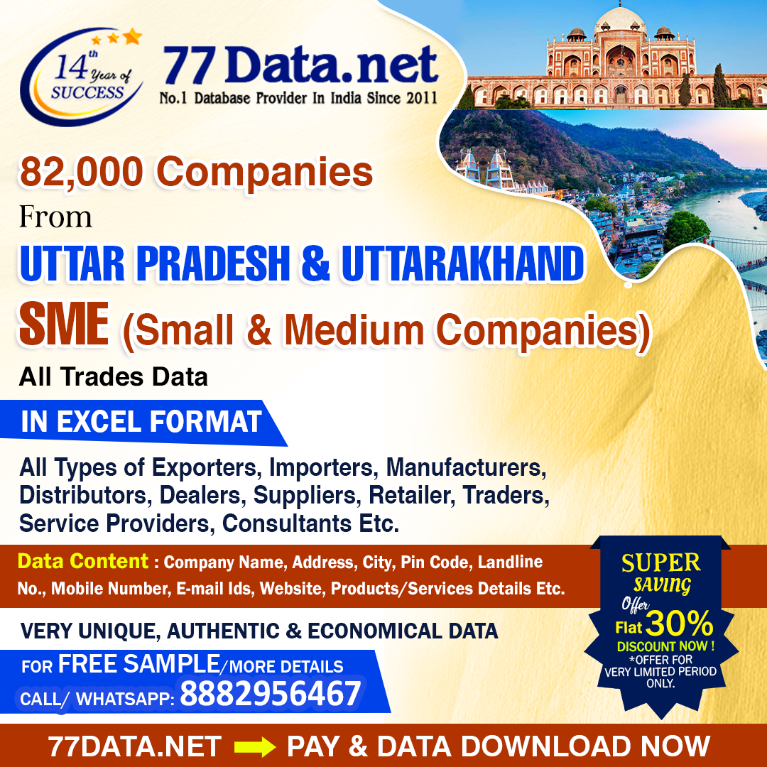 Download the Verified List of SME Uttar Pradesh Data